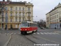 Kobyliský vůz T3R.P ev.č.8441 na 8. pořadí linky 13 vjíždí do smyčky Smíchovské nádraží | 13.4.2006