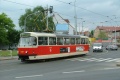 Mezistupněm k vzniku vozu T3 Coupé byla modernizace vozu T3 na typ T3R.P #8497 v roce 2006. Snímek jej zachycuje během vypravení na linku 19 u zastávky Kobylisy. | 6.5.2012