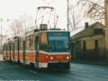 Zastávku Lokomotivka opustil vůz KT8D5 ev.č.9013 vypravený na linku 3. | 22.2.2003