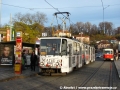 V zastávce Malostranská stanicuje vůz KT8D5 ev.č.9020 vypravený vozovnou Hloubětín na třetí pořadí linky 27 | 5.11.2010