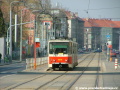 V zastávce Kolbenova stanicuje vůz KT8D5 ev.č.9046 vypravený na linku 37. | 3.4.2004