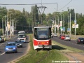 Vůz KT8D5.RN2P ev.č.9082 vypravený na linku 1 klesá k tramvajovému nádraží Hradčanská | 20.5.2007