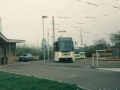 Vůz RT6N1 ev.č.9103 na zkušební jízdě ve smyčce Ústřední dílny DP. | 7.4.1999