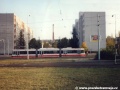 Podél protisměrné zastávky Červený Vrch míří k veleslavínskému nádraží vůz GT6N ev.č.801. | 8.-11.10.1992
