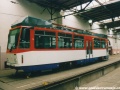 Vůz T6C5 již v úpravě pro Strausberg se po pěti letech opět objevil v pražské motolské vozovně. | 7.3.2003