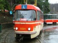 Cvičný vůz T3 ev.č.5501 ve vozovně Motol | 24.3.2004