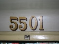 Evidenční číslo cvičného vozu T3 ev.č.5501 provedené v interiéru z elegantních obtiskových číslic secesního tvaru | 19.1.2007