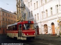 Cvičný vůz T3 ev.č.5502 přijíždí k Olšanskému náměstí | 21.11.2003