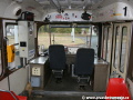 Stanoviště řidiče cvičného vozu T3 ev.č.5505 s jeho sedačkou a sedačkou instruktora v pravé části | 6.10.2008