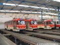 Cvičné vozy T3 ev.č.5505, 5511 a 5506 ve vozovně Vokovice | 11.10.2006