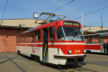 Jediným zástupcem pracovních tramvají se na Dni otevřených dveří DP Praha ve vozovně Hloubětín stal cvičný vůz T3R.P ev.č.5516 | 22.9.2007