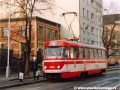 Cvičný vůz T3 ev.č.5520 přijíždí do zastávky Tusarova | 17.12.2003