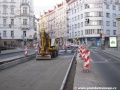 Vznikající spodek tramvajové tratě pro konstrukci pevné jízdní dráhy systému W-tram. | 1.3.2012