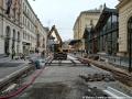 Pohled do prostoru zastávek Masarykovo nádraží s tramvajovou tratí konstrukce W-tram. | 24.05.2024