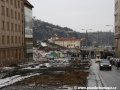 Pohled na prostor budoucí smyčky Podbaba z vznikajícího tělesa tramvajové tratě | 4.2.2011