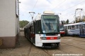 Zvláštní jízda Pražských tramvají s vozem RT6N1 ev.č.1803 zavítala také do vozovny Pisárky, projíždíme po 12. koleji. | 9.4.2011